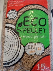 Dřevěné pelety eco  6mm paleta 975kg A1 EN+
